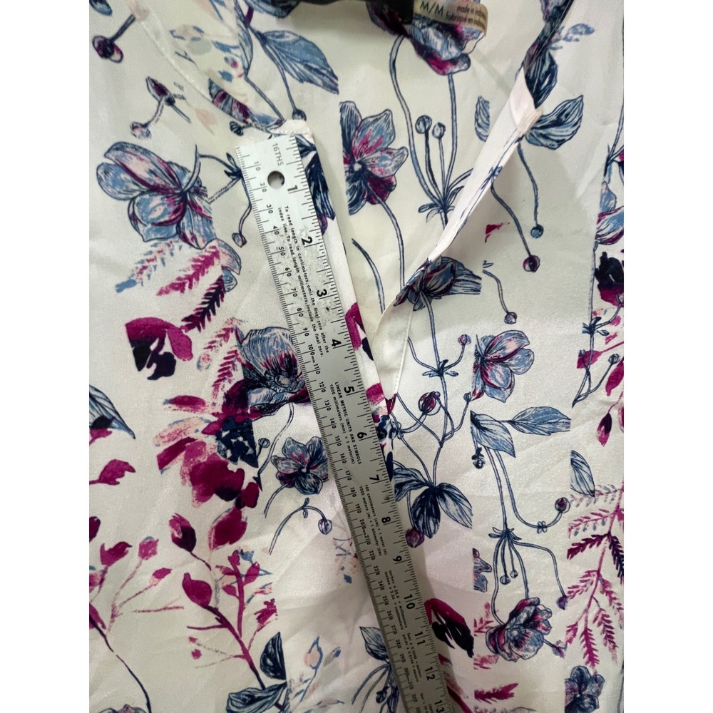 Ivanka Trump Floral Blouse Medium Sleeveless V-Neck Lightweight Top - Picture 8 of 16